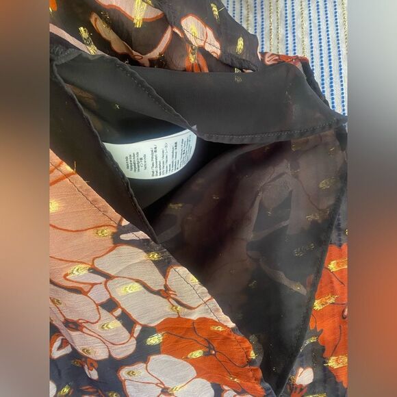 J. CREW COLLECTION MIXED PRINT TIE FRONT LUREX MAXI DRESS SZ SMALL - Picture 13 of 15